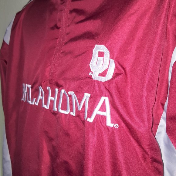 Oklahoma Sooners 1/4 zip pull over windbreaker - Picture 5 of 8